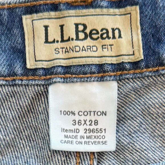 LLBEAN Men's Standard Fit 36x28 Medium Blue Jeans - Picture 5 of 8